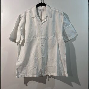 Zara White Linen Shirt